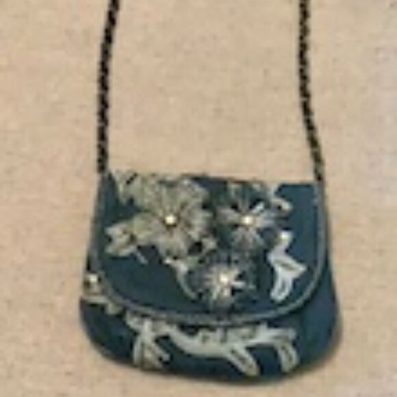 Mary Frances Embroidered Denim Mini Purse Clutch - Picture 2 of 4
